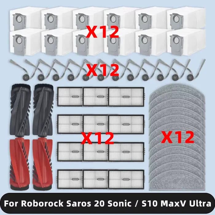 Pièces détachées et accessoires compatibles avec ( Roborock Saros 20 Sonic / S10 MaxV Ultra ) brosse principale