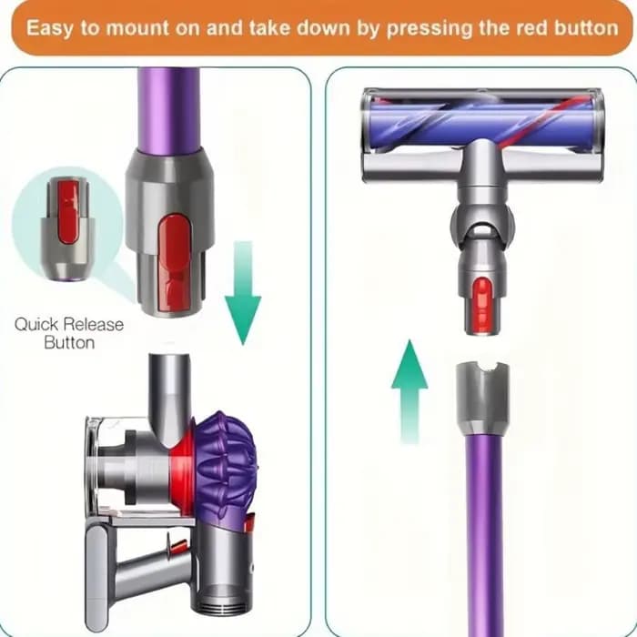 Tube d'extension en métal pour aspirateur Dyson V7 V8 V10 V11V15 – Baguette télescopique conductrice en aluminium