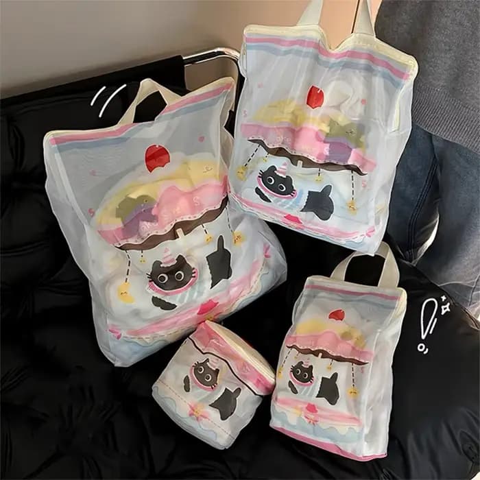 Sac à linge chat dessin animé sacs