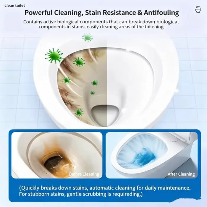 Tablettes effervescentes nettoyantes pour toilettes