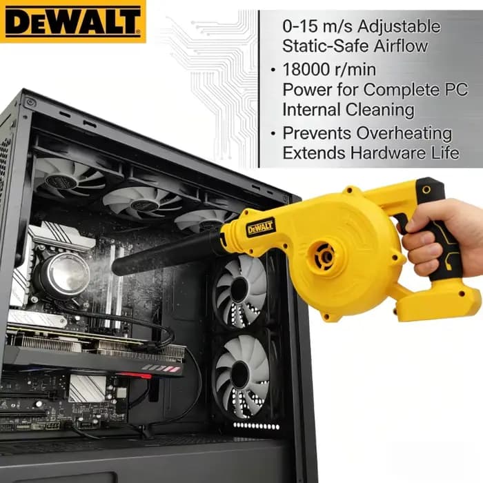 Souffleur et aspirateur sans fil Dewalt 2-en-1 : Outil électrique portable pour batteries