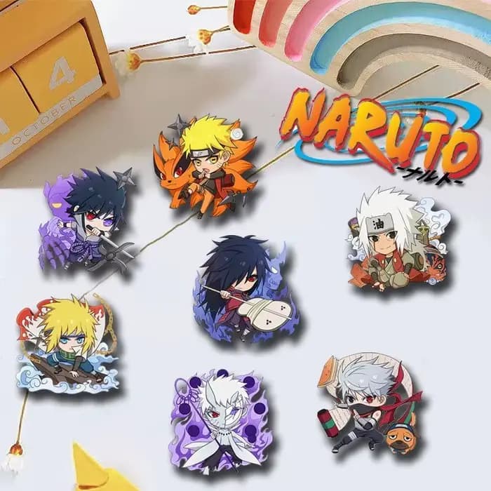 Broche Naruto version Q, dessin animé, Uzumaki Naruto Sasuke, accessoires créatifs attrayants et stylés, badge pour vêtements et sacs à dos