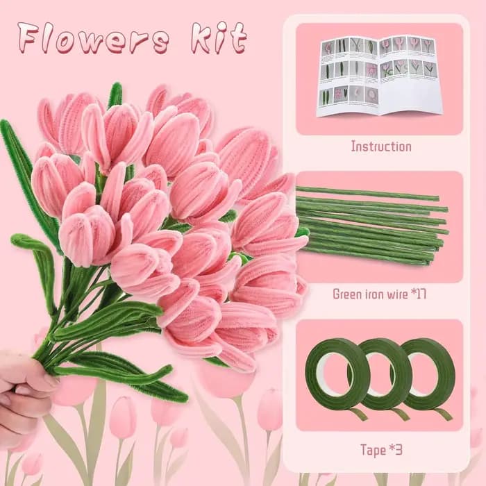 Kit de nettoyage de tuyaux rose