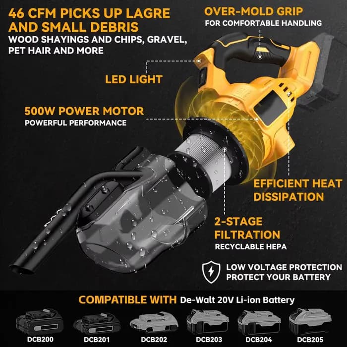 Aspirateur électrique à main 5 en 1 avec moteur puissant 400W