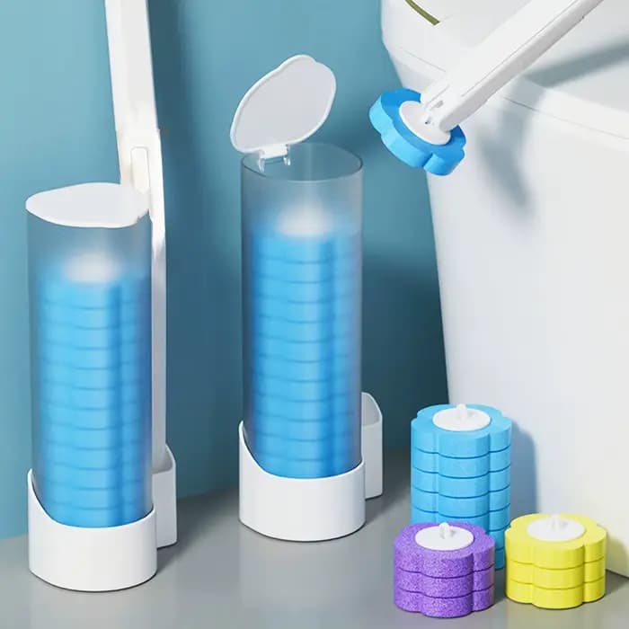 Ensemble de brosses de toilette jetables