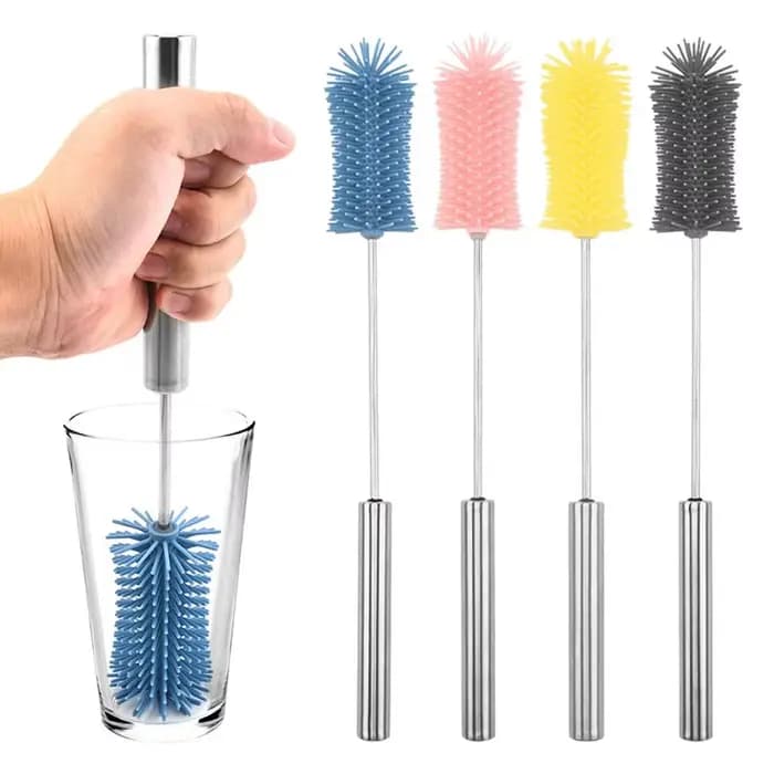 Brosse de nettoyage semi-automatique rotative pour tasses