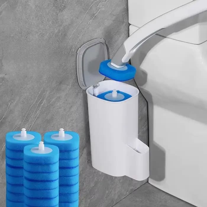 Brosse de toilette jetable avec liquide de nettoyage