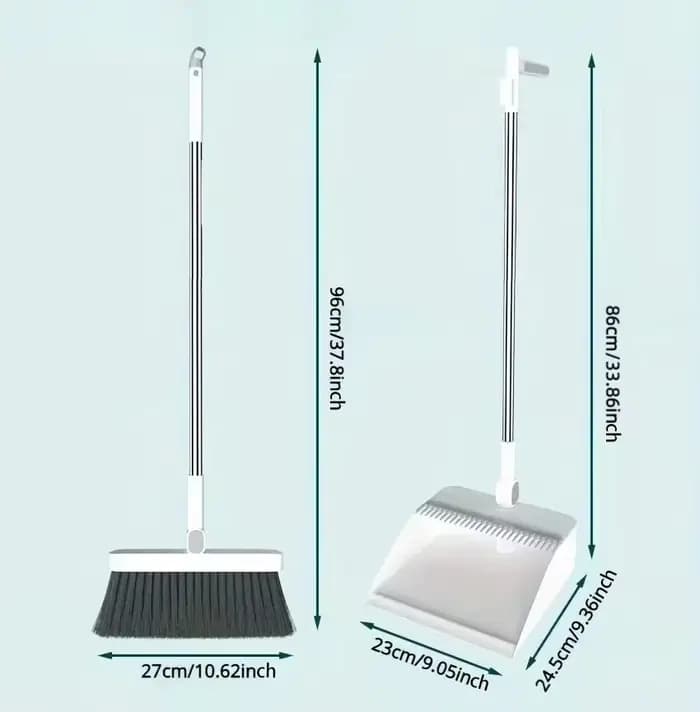 1 ensemble balai et pelle à long manche - Kit de balayage durable
