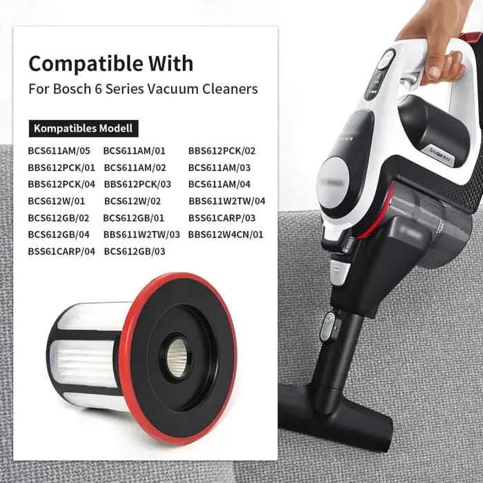 Filtre HEPA de haute qualité pour aspirateurs Bosch série 6
