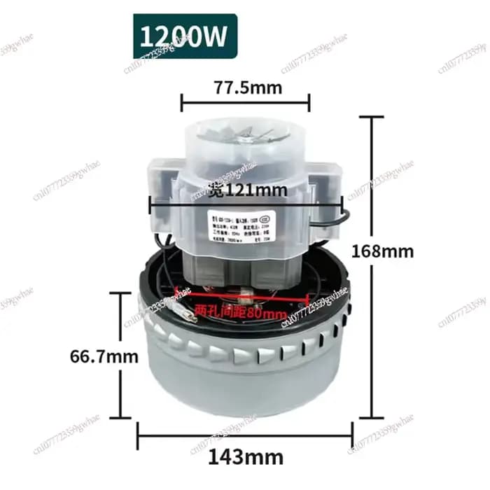 Moteur d'aspirateur industriel haute puissance 1000W 1200W 1500W