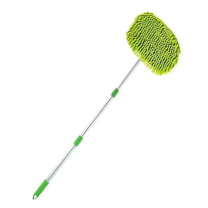  Brosse de nettoyage de voiture télescopique - Balai super absorbant à long manche réglable pour le lavage des vitres et le detailing 