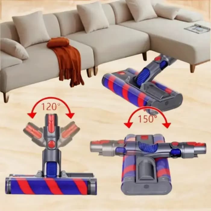 Tête de nettoyage à double brosse à rouleaux souples pour aspirateur Dyson séries V7