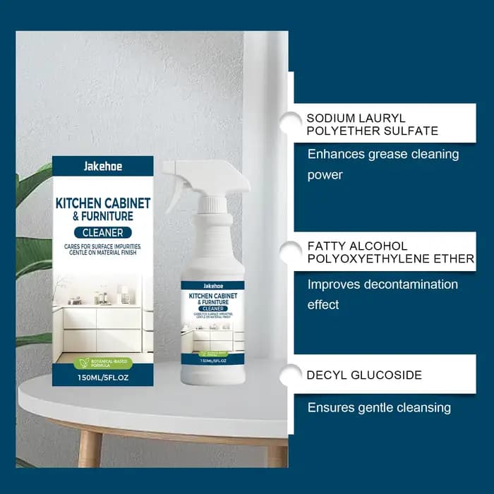 Nettoyant Dégraissant Puissant pour Meubles de Cuisine – Éliminateur de Graisse et de Taches Tenaces – Spray Nettoyant pour Huile et Saleté – Rafraîchissant Sans Résidus – Entretien Quotidien des Surf