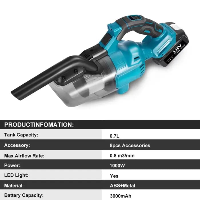 Makita – aspirateur électrique portatif sans fil