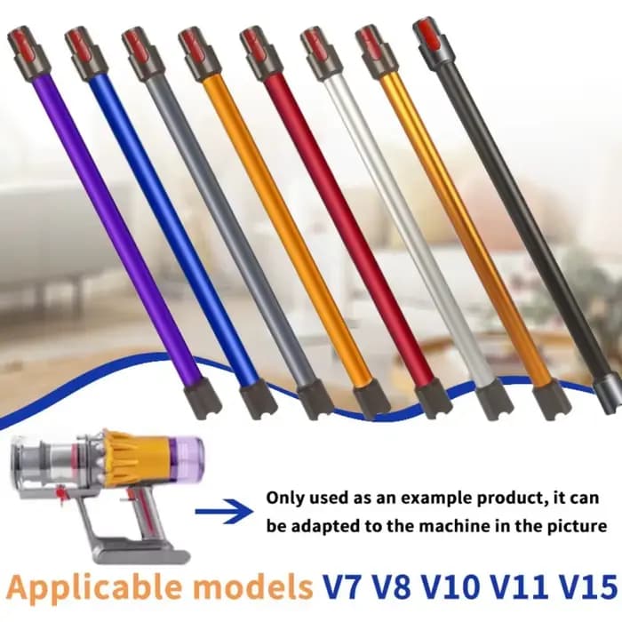 Tube d'extension en métal pour aspirateur Dyson V7 V8 V10 V11V15 – Baguette télescopique conductrice en aluminium