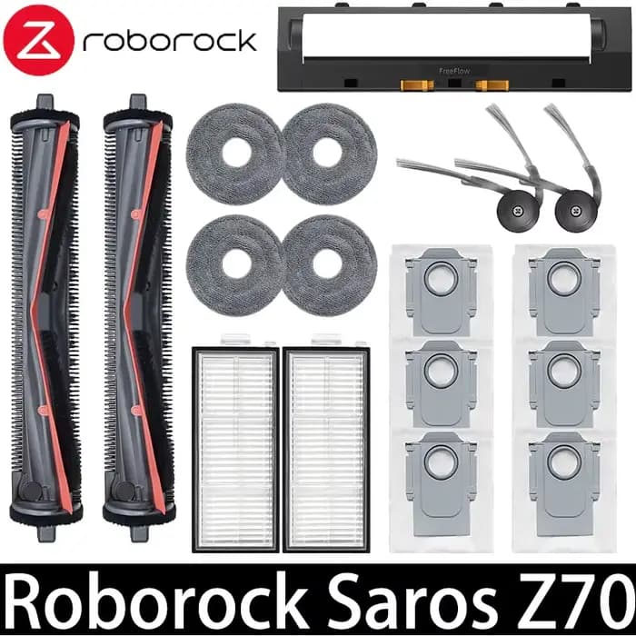 Roborock Saros Z70 Robot pièces de rechange pour aspirateur accessoires brosse latérale principale filtre vadrouille tissu sac à poussière