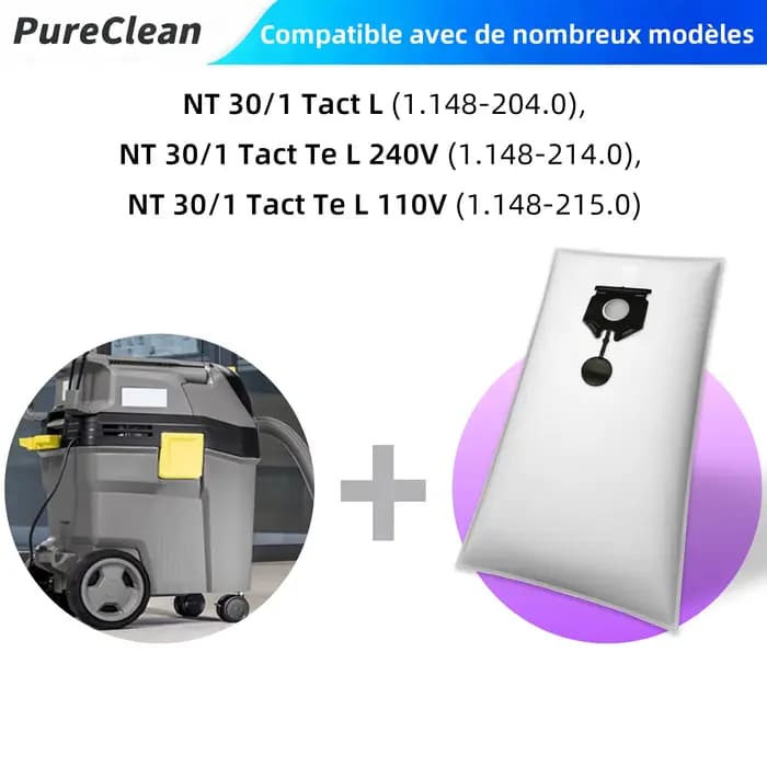 Sacs pour aspirateur Kärcher NT30/1 (2.889-154.0)