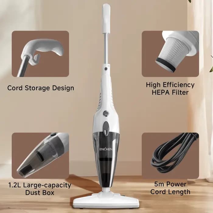ENCHEN V1 aspirateur 2-en-1 multifonctionnel démontage et filtre HEPA lavable puissance d'aspiration 14Kpa avec