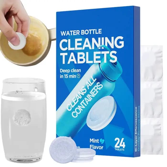 Bouteille d'eau effervescente pour détartrage et nettoyage de cuisine