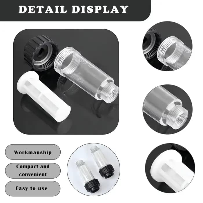 Filtre à eau de laveuse haute pression pour Karcher K2 K3 K4 K5 K6 K7 G 3/4 ''filtres à eau avec 2 noyaux