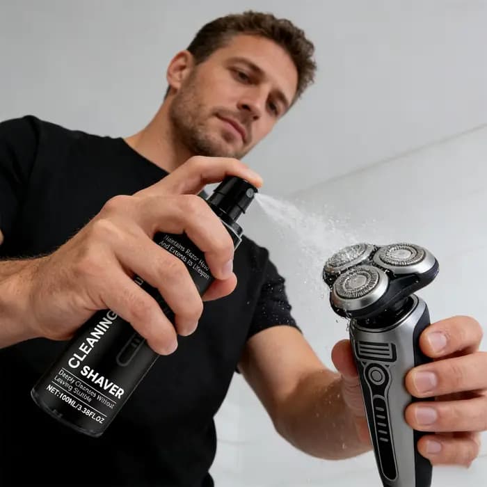 Spray Nettoyant pour Rasoir Électrique 100ml – Solution Détachante pour Tondeuses à Barbe