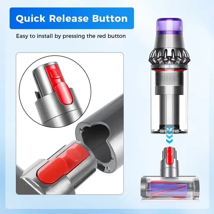 Tête d'aspiration anti-acariens pour aspirateurs Dyson V7 V8 V10 V11 V15 SV10 SV12 SV14 – Pièce de rechange pour l'élimination des acariens