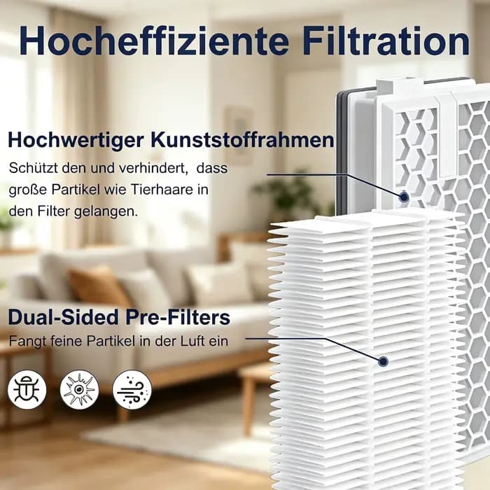 2 filtres HEPA AirClean Plus 50 pour Miele Complete C2 C3 / Compact C1 C2 / S8340 S8360 S8380 / SF-HA 50
