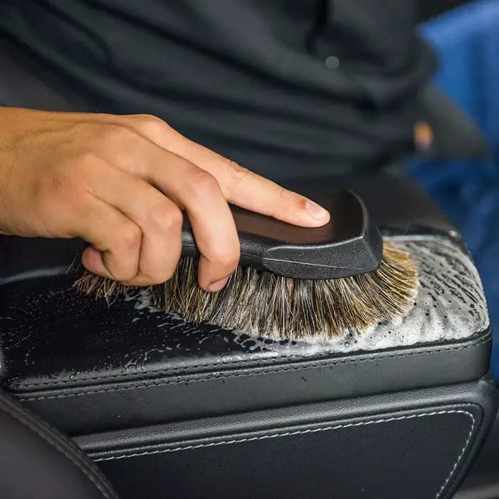 Brosse de nettoyage en crin de cheval pour cuir