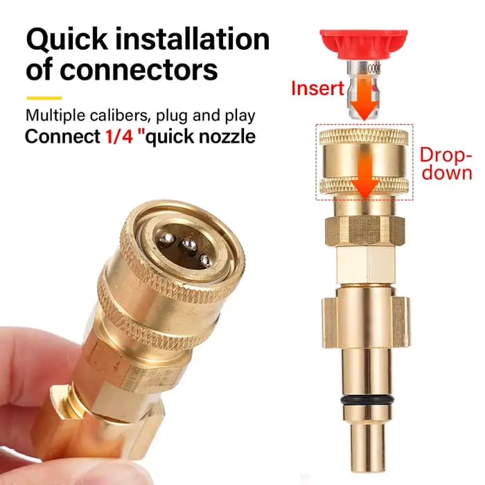 Adaptateur de dégagement rapide pour nettoyeur haute pression robuste