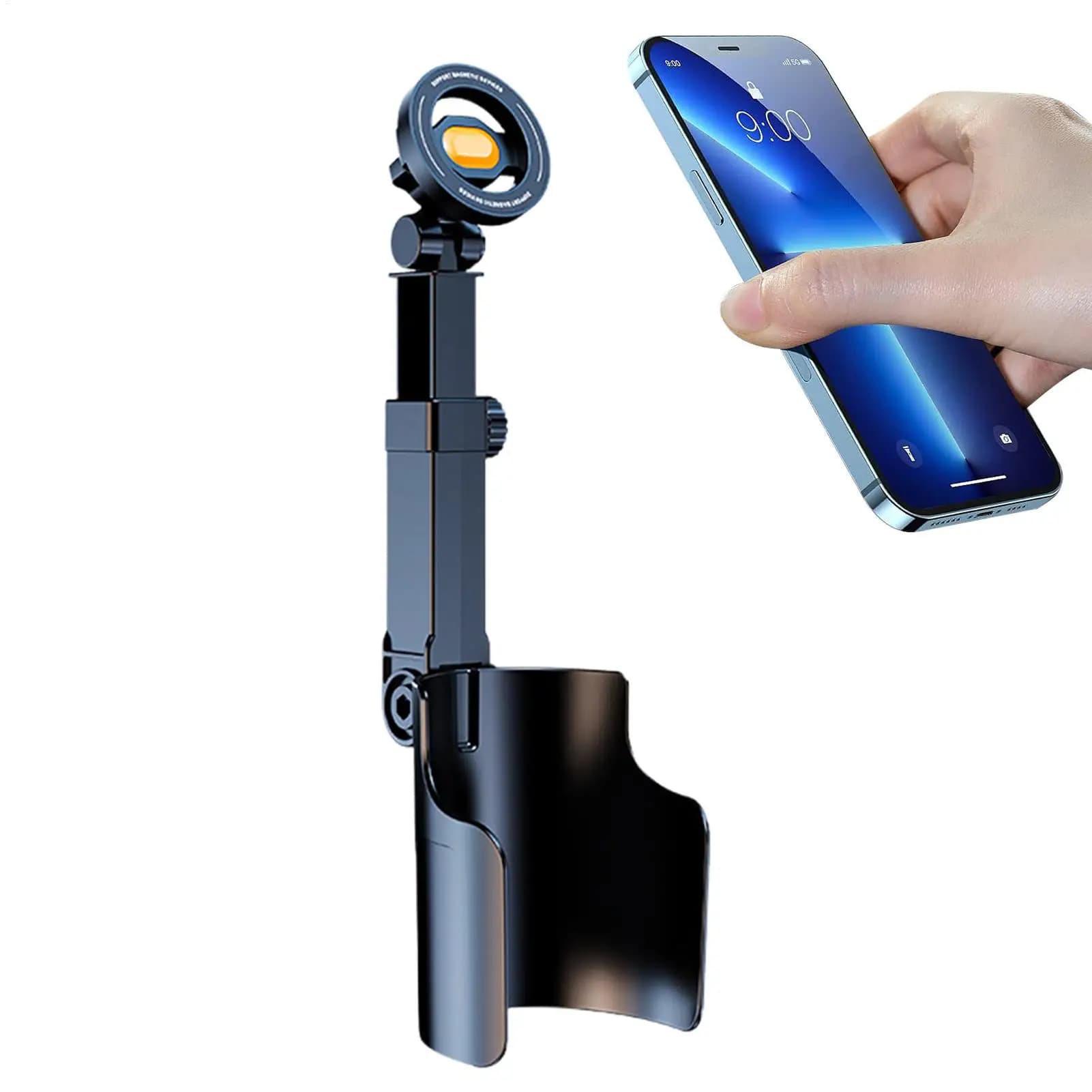 Accessoire de voiture peu encombrant : porte-gobelet et support de téléphone combinés avec aimant pu