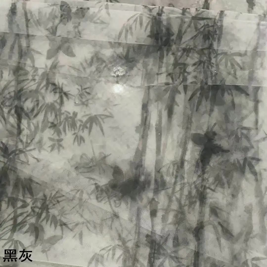 Tissu en Tulle Vert à Motif Paysager Style Chinois au Mètre pour Vêtements, Robes, Couture Hanfu, Te