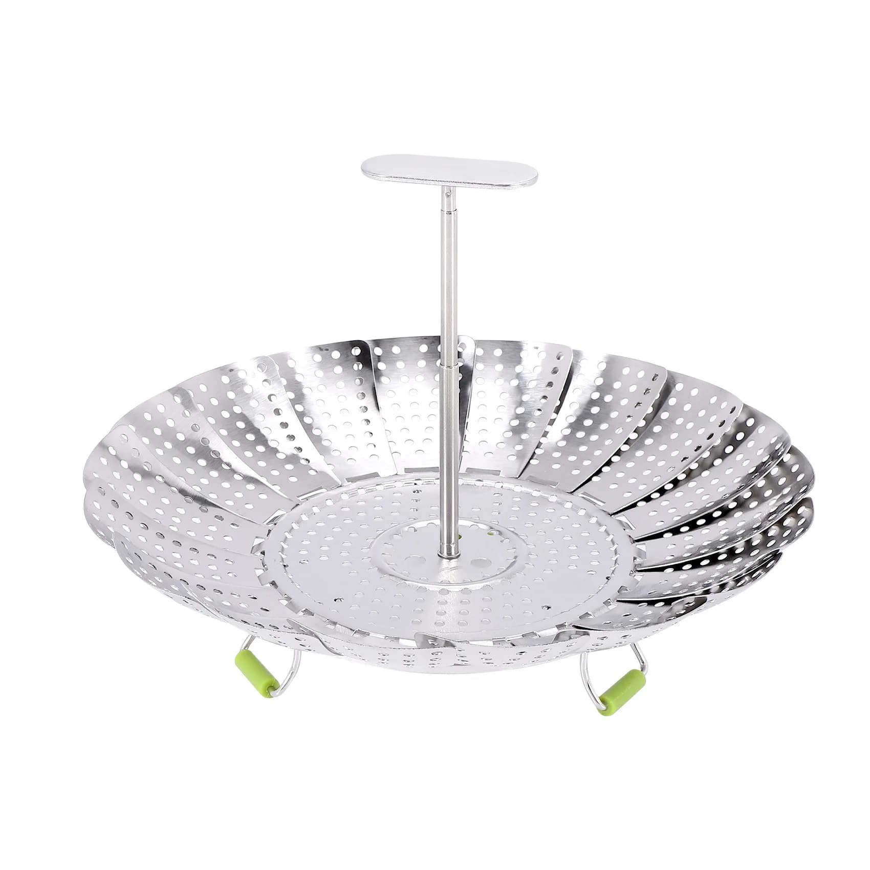 Panier à vapeur pliable en acier inoxydable, insert pour la cuisson des aliments, extensible pour s'