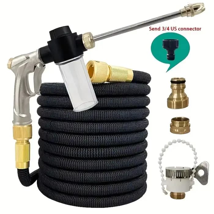 Tuyau d'arrosage Flexible et extensible de haute qualité, buse haute pression, pistolet de nettoyage