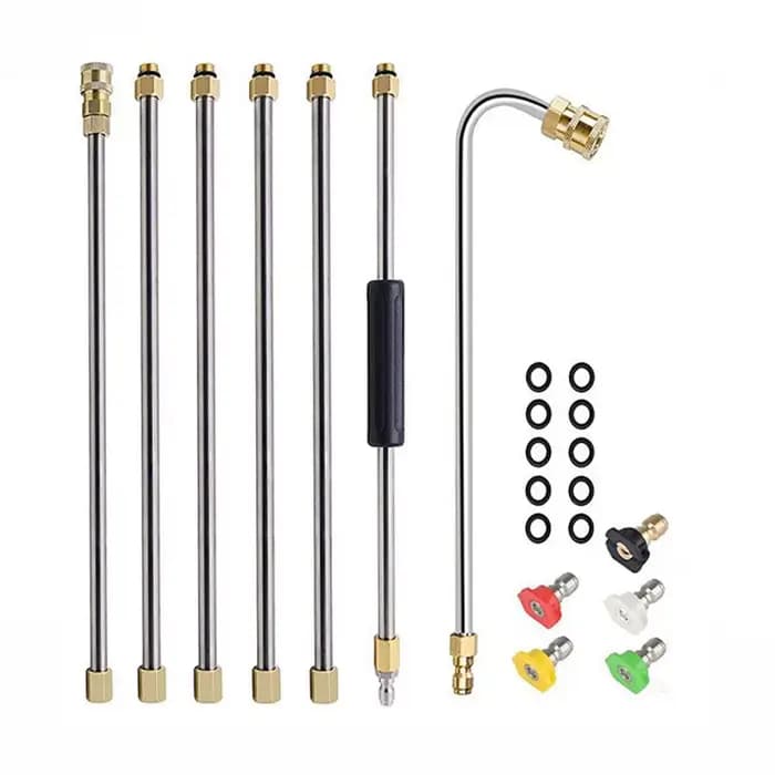 Tige d'extension de laveuse haute pression, buses de connexion de 1/4 pouces pour outils de nettoyag