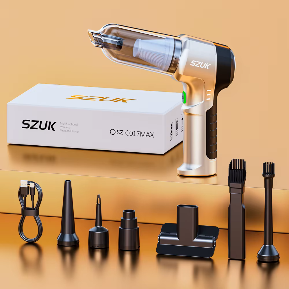 2026 Nouvel SZUK aspirateur pour voiture puissant , mini aspirateur à un bouton pour éliminer la pou