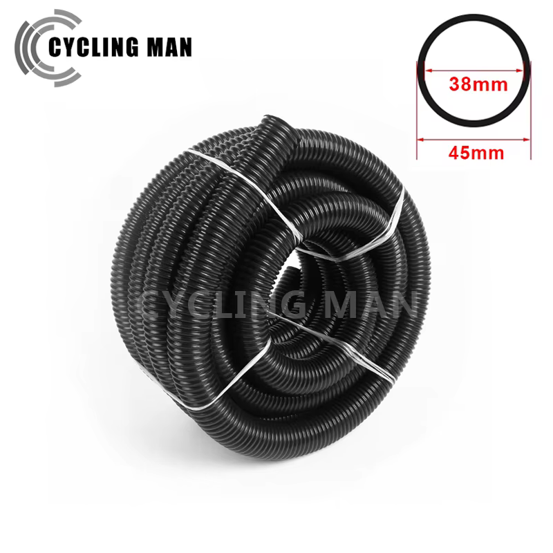 Tuyau Fileté pour Aspirateur, Pailles Intérieures 38mm, Extérieures 45mm, Soufflet Souple, Accessoir