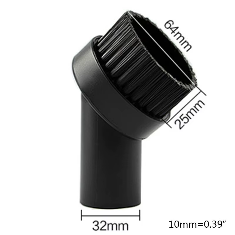 Brosse de nettoyage ronde mixte, 32mm, tête d'aspirateur, accessoires, outil