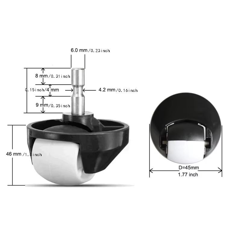 Ensemble de roulettes de roue avant de remplacement pour aspirateur iRobot Roomba, J7, I3, i7 + Plus