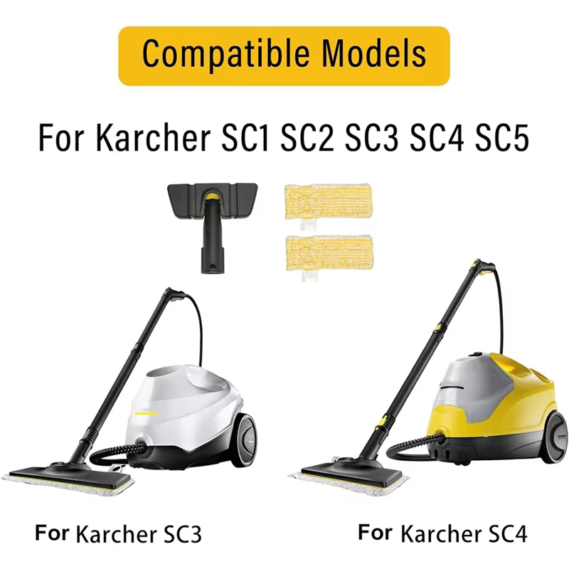 Nettoyeur à vapeur buse à main outil brosse avec tampon de vadrouille en microfibre pour Karcher SC1