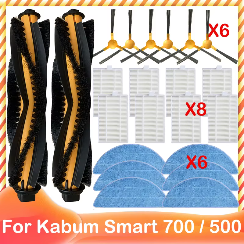Compatible pour Kabum Smart 700 / 500 / Blaupunkt Bluebot XBOOST / XPRO, brosse latérale principale,