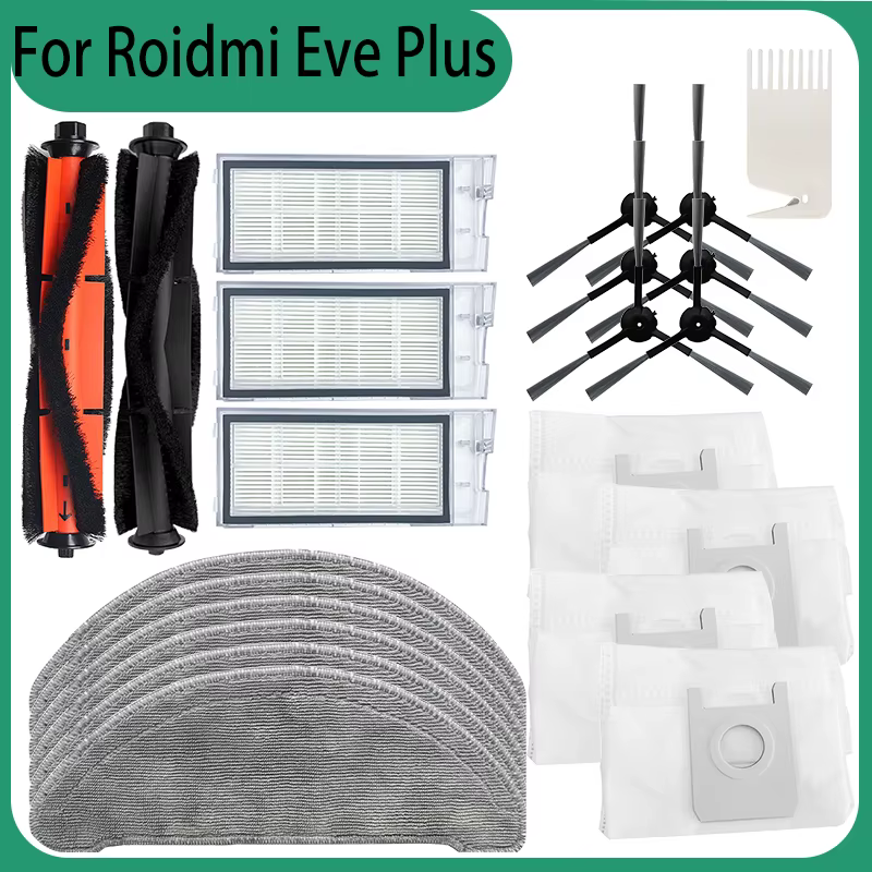 Sacs à poussière filtre Hepa pour aspirateur Robot Xiaomi Roidmi Eve Plus, accessoires en tissu de v