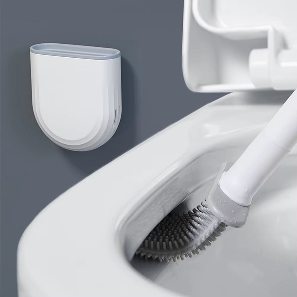 Brosse de Toilette Murale en Silicone avec Support à vaccage Rapide, Outil HOTool pour Livres