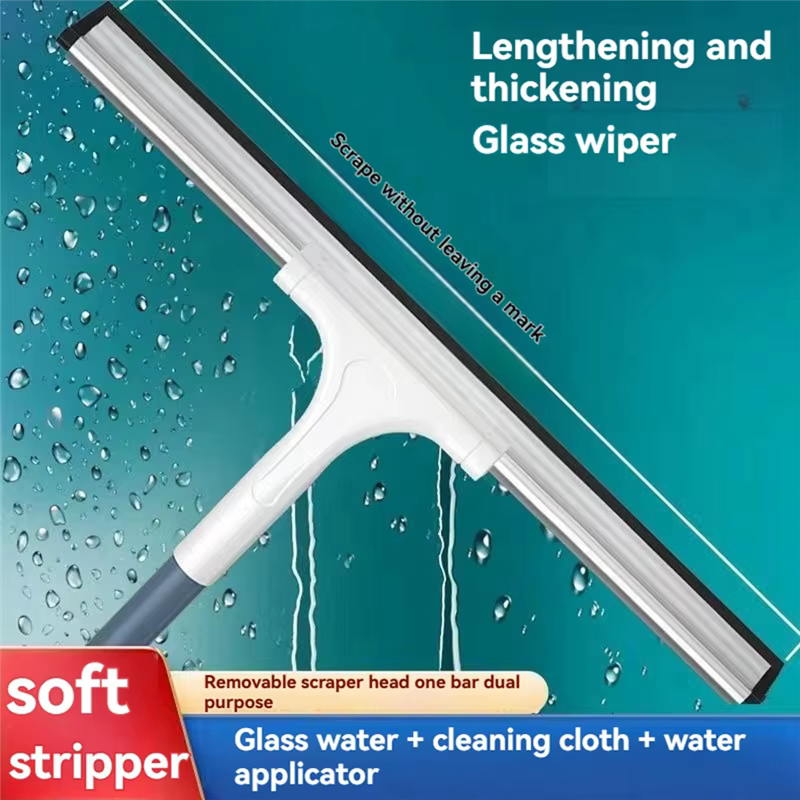 Balai télescopique en caoutchouc pour douche et nettoyeur de vitres, balai polyvalent en caoutchouc