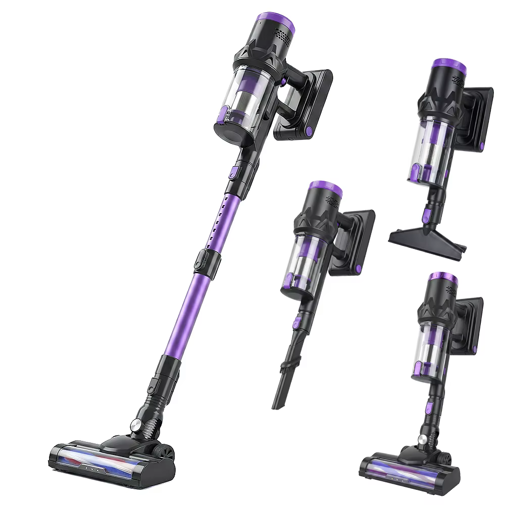 Aspirateur sans fil portatif sans sac, batterie lithium-ion, filtre en tissu lavable, USB-C, alleman