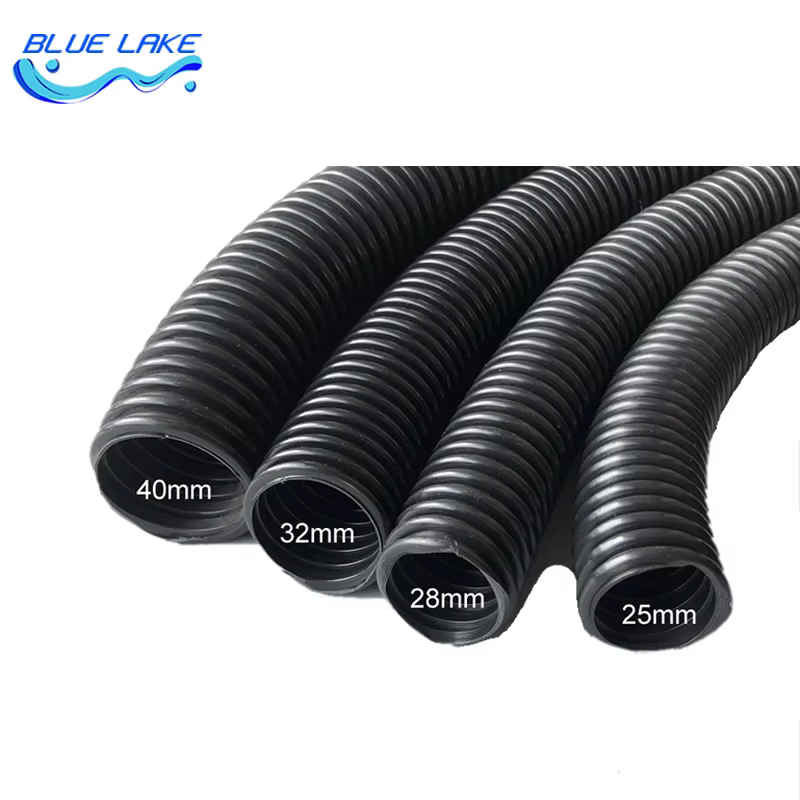 Tuyau fileté pour aspirateurs généraux, intérieur noir 25mm 28mm 32mm 40mm, pailles à soufflet, pièc