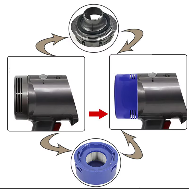 Couvercle arrière du moteur, filtres Hepa pour aspirateur Dyson V7 V8, déclencheur Animal, couvercle