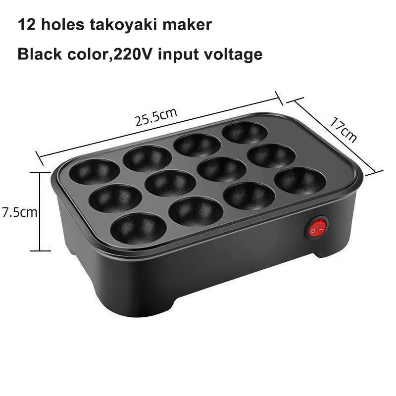 DMWD – Machine à boules de poulpe Takoyaki, poêle électrique pour crêpes et crêpes, poêle à frire, œ