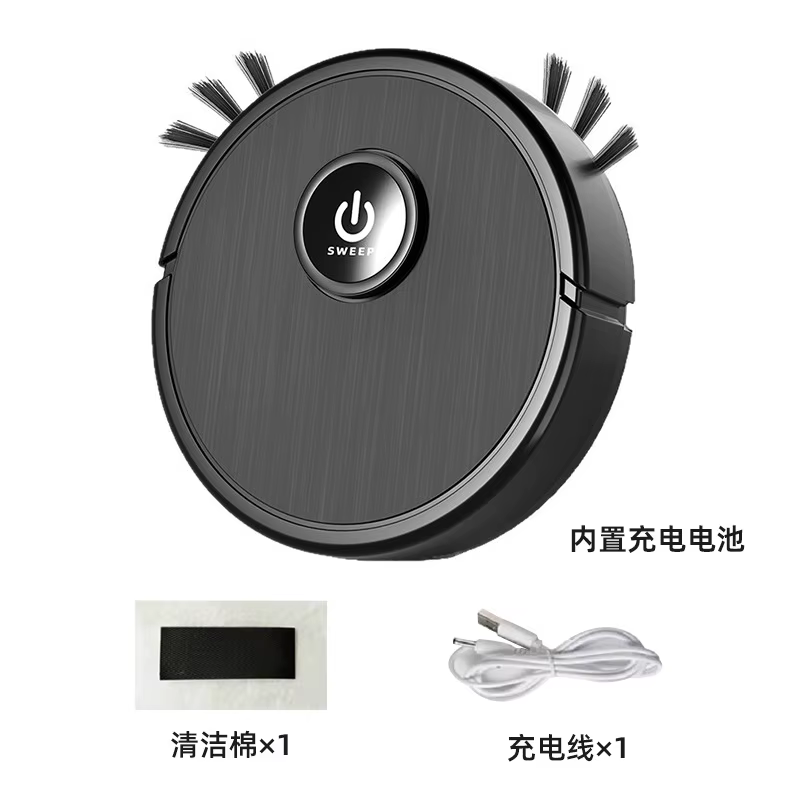 Robot Aspirateur Intelligent 3-en-1 6000Pa Forte Aspiration Balayage Lavage Recharge USB Navigation 