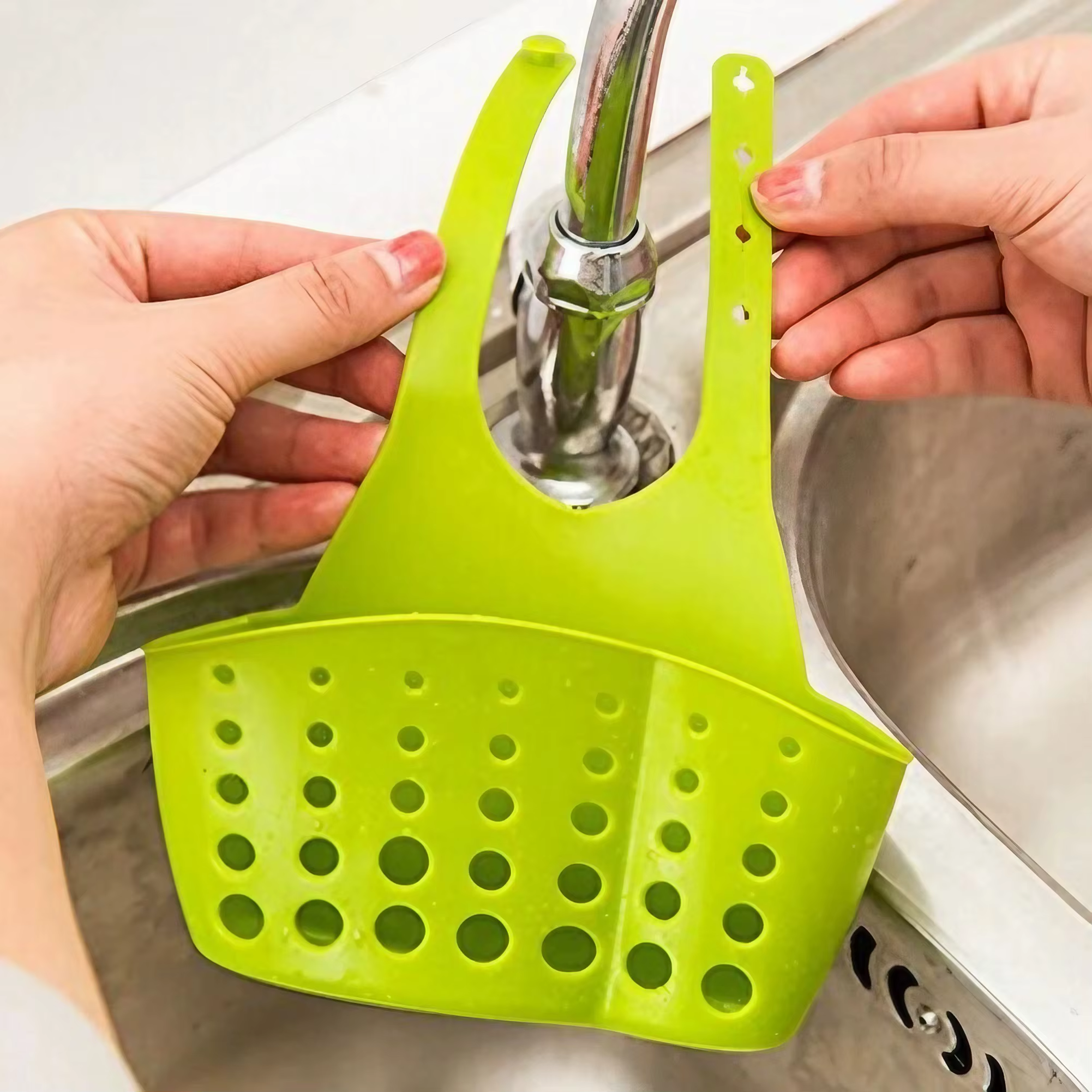 Éponge portable en PVC pour évier de cuisine à domicile, étagères de seau de rangement, porte-outils