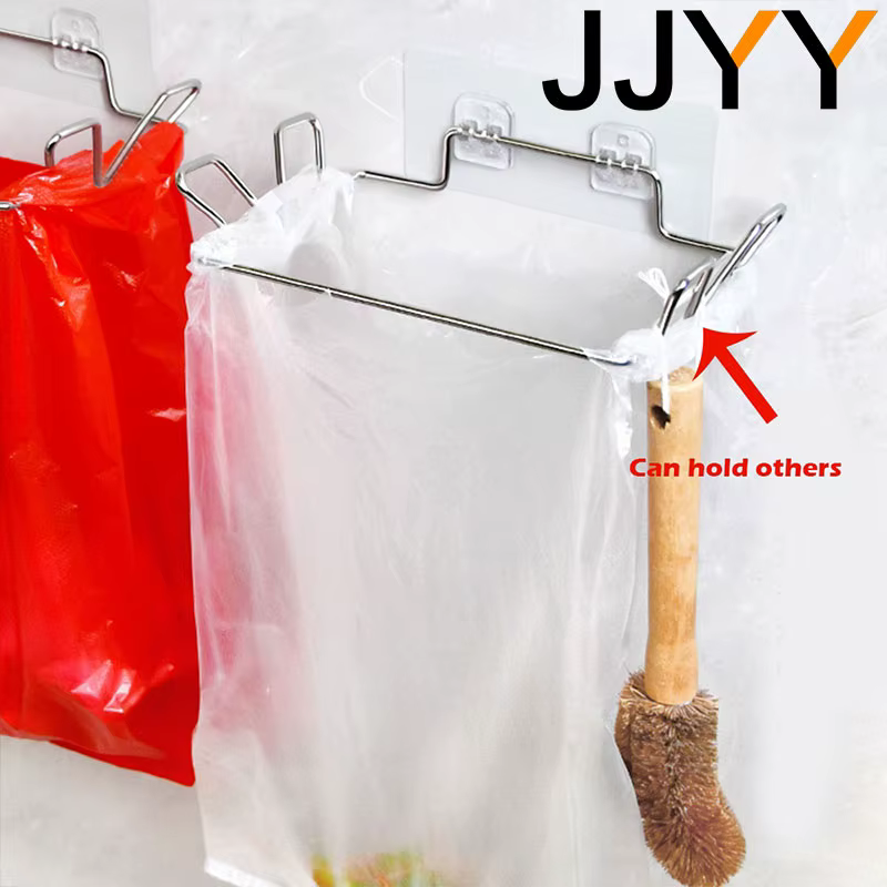 JJYY cuisine poubelle support armoire porte sacs poubelle support en acier inoxydable placard poubel